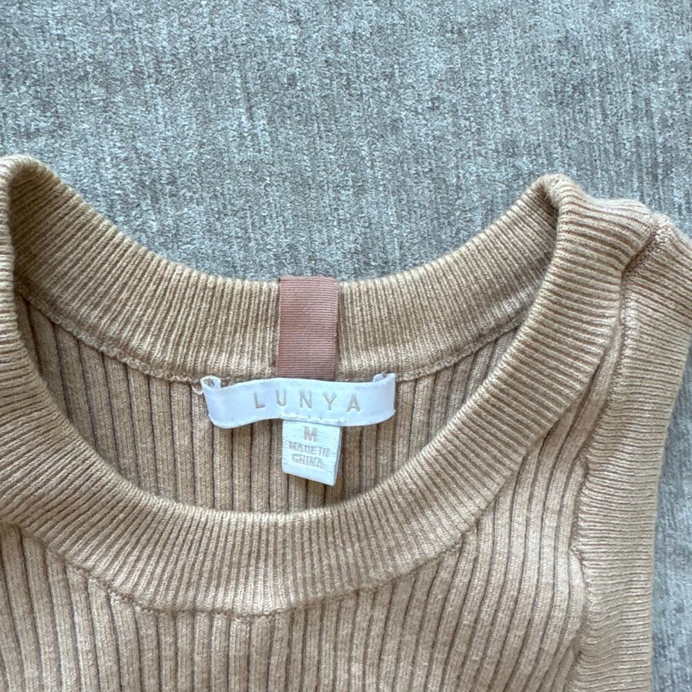 Lunya Tan Ribbed Cropped Tank - Picture 2 of 3